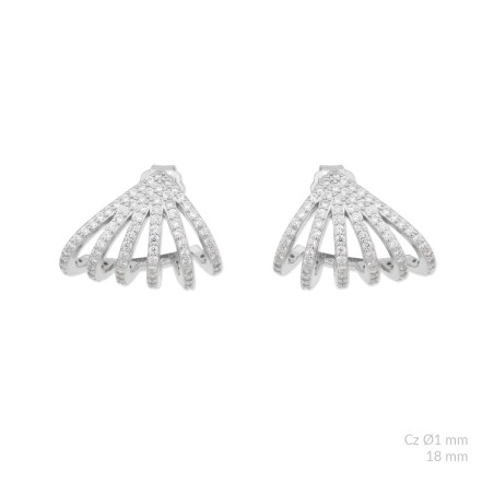Boucles d'oreilles en Argent avec oxyde de zirconium