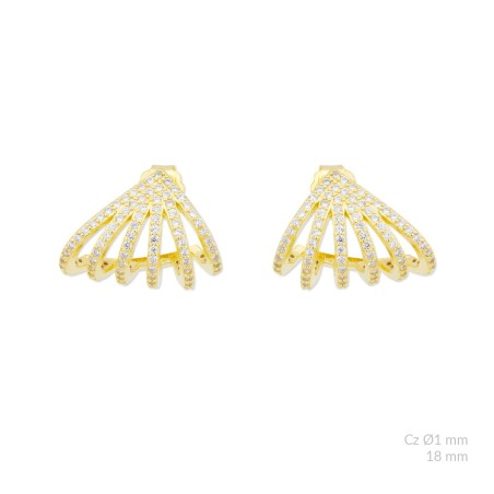 Boucles d'oreilles en Argent avec oxyde de zirconium