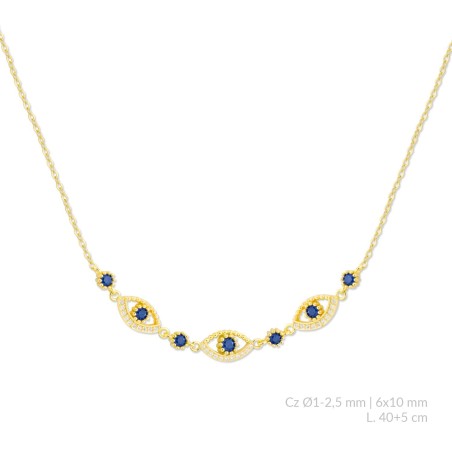 Gargantilha em Prata Esterlina com zircônia