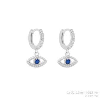 Silver earrings with cubic...