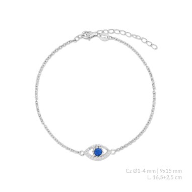 Pulsera de Plata de Ley con circonitas