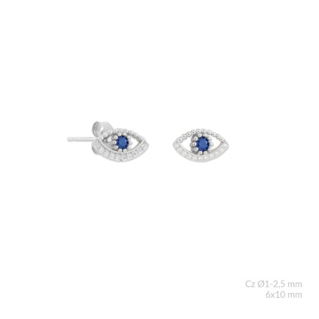 Silver earrings with cubic zirconium