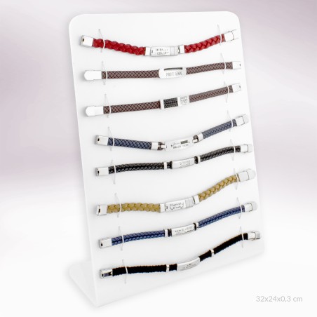 Présentoir - 8 bracelets en Acier