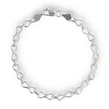 Pulsera Plata Lisa Plateada