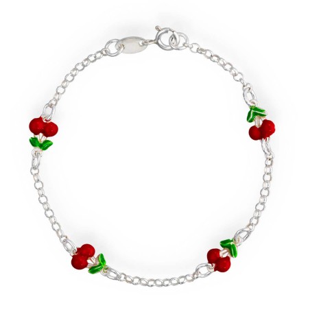 Pulsera Cerezas Esmalte