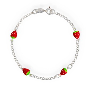 Pulsera Fresas Esmalte 2