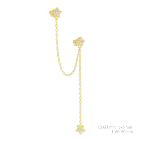 Boucles d'oreilles en Argent avec oxyde de zirconium