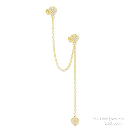 Pendientes de Plata de Ley con circonitas