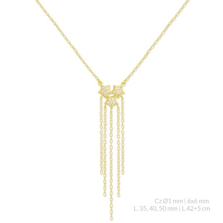 Gargantilla de Plata de Ley con circonitas