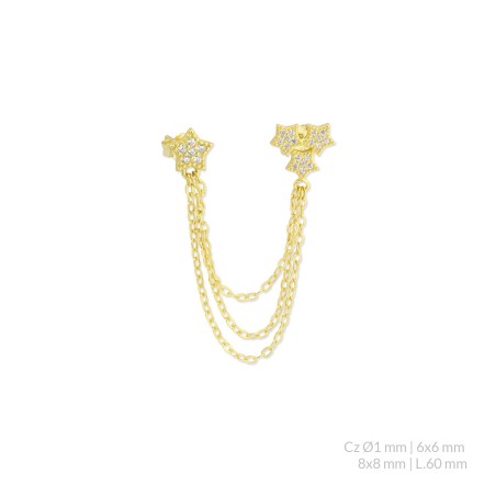 Pendientes de Plata de Ley con circonitas