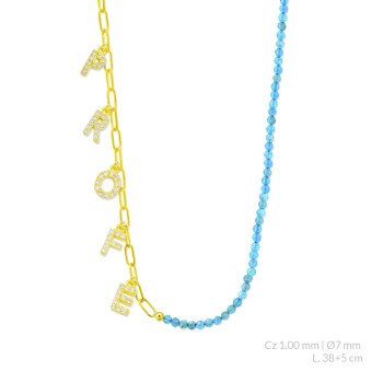 Silver necklace with cubic... 2