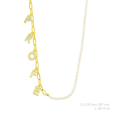 Gargantilha em Prata Esterlina com zircônia