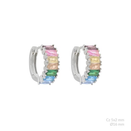 Silver earrings with cubic zirconium