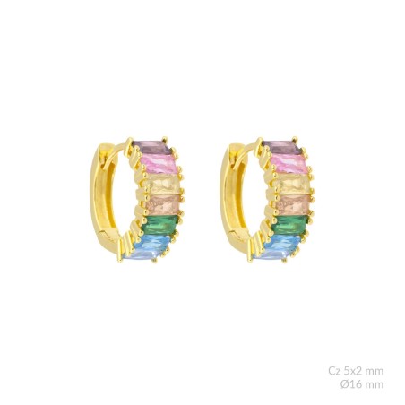 Silver earrings with cubic zirconium