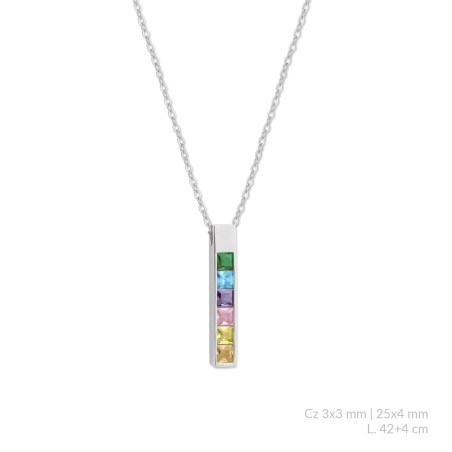 Gargantilla de Plata de Ley con circonitas