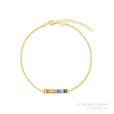 Silver bracelet with cubic zirconium