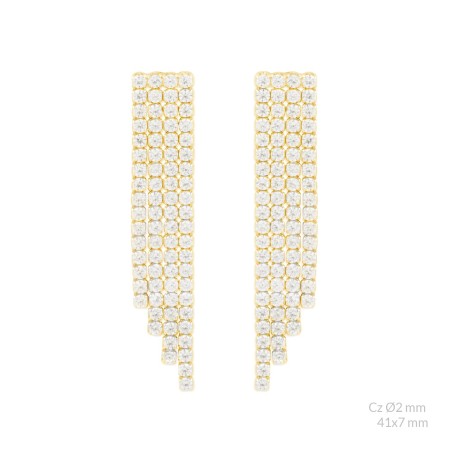 Boucles d'oreilles en Argent avec oxyde de zirconium