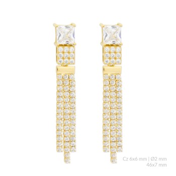 Silver earrings with cubic...