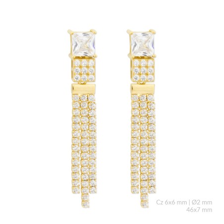 Boucles d'oreilles en Argent avec oxyde de zirconium