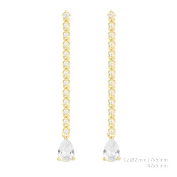 Silver earrings with cubic...