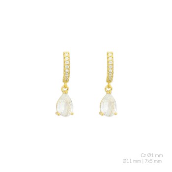 Silver earrings with cubic...