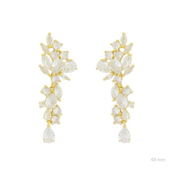 Silver earrings with cubic...