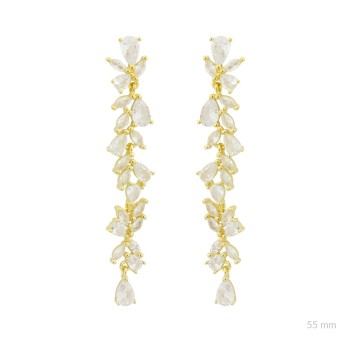 Silver earrings with cubic...