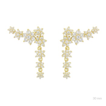 Silver earrings with cubic...