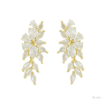 Silver earrings with cubic...