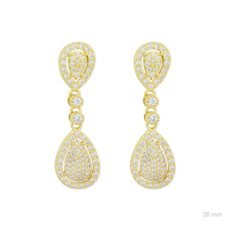 Silver earrings with cubic zirconium