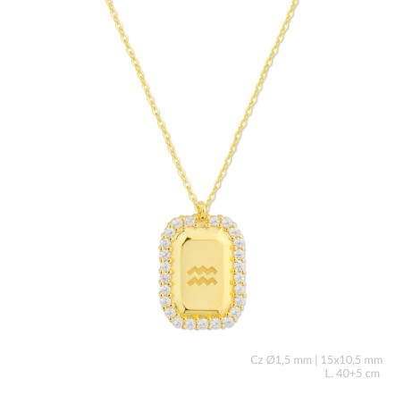 Silver necklace with cubic zirconium | Aquarium