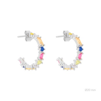 Silver earrings with cubic...