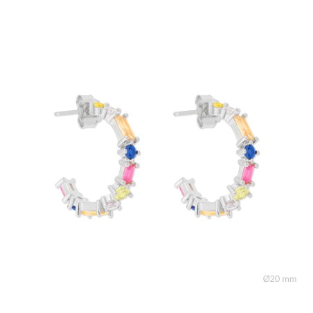 Silver earrings with cubic zirconium