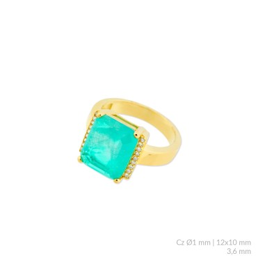 Bague en Argent avec oxyde de zirconium