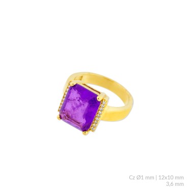 Bague en Argent avec oxyde de zirconium