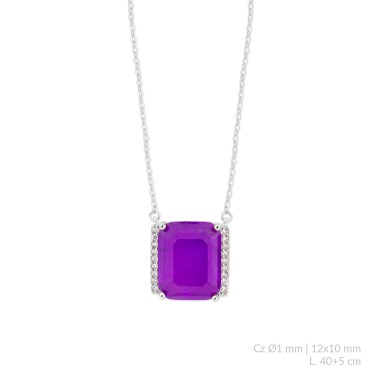 Sautoir en Argent avec oxyde de zirconium