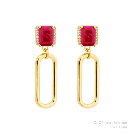 Silver earrings with cubic zirconium