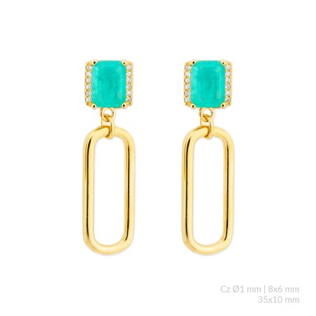 Silver earrings with cubic zirconium