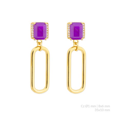 Pendientes de Plata de Ley con circonitas