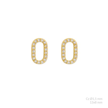 Boucles d'oreilles en Argent avec oxyde de zirconium