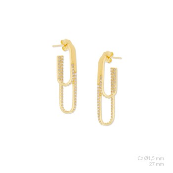 Silver earrings with cubic...
