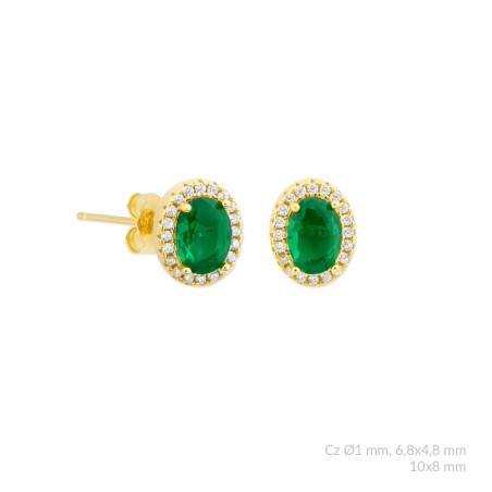 Silver earrings with cubic zirconium