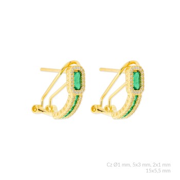Silver earrings with cubic...