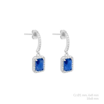Silver earrings with cubic...