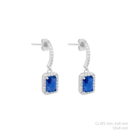 Silver earrings with cubic zirconium