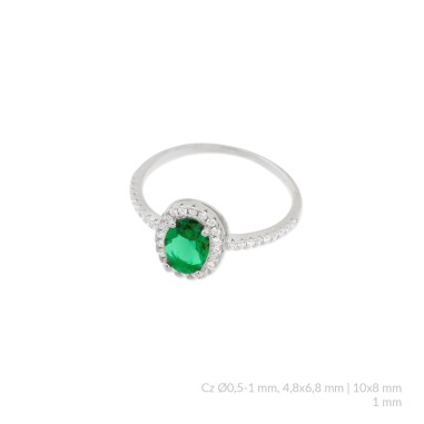 Bague en Argent avec oxyde de zirconium