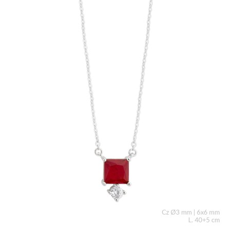 Gargantilla de Plata de Ley con circonitas