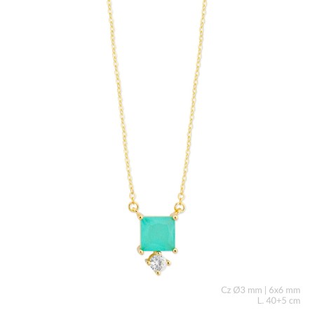 Silver necklace with cubic zirconium