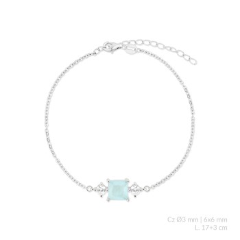 Pulsera de Plata de Ley con...