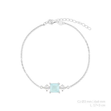 Bracelet en Argent avec oxyde de zirconium